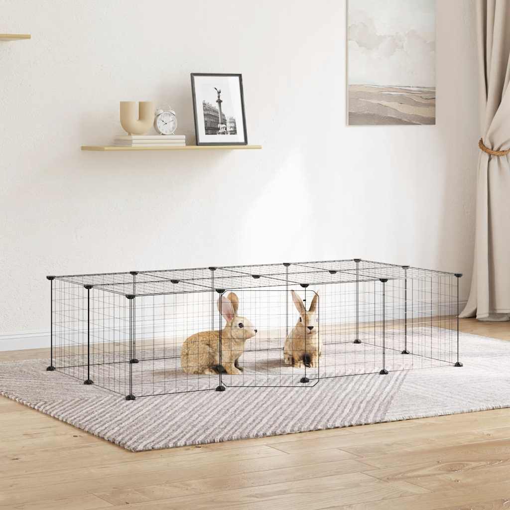 Pet Cage | Black | Powder-coated steel | 35 x 35 cm panels |  Modular