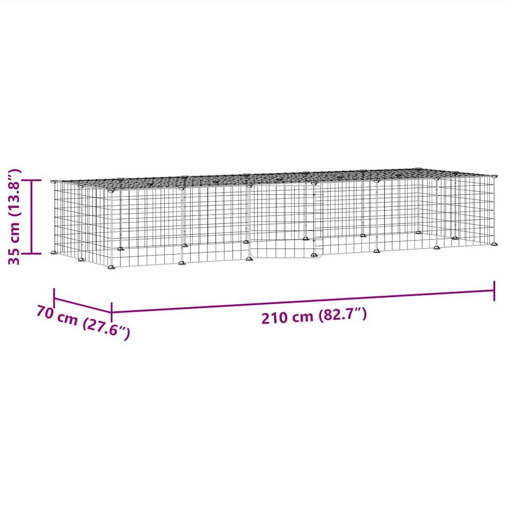 Pet Cage | Black | Powder-coated steel | Large | Collapsible | Pet Cage
