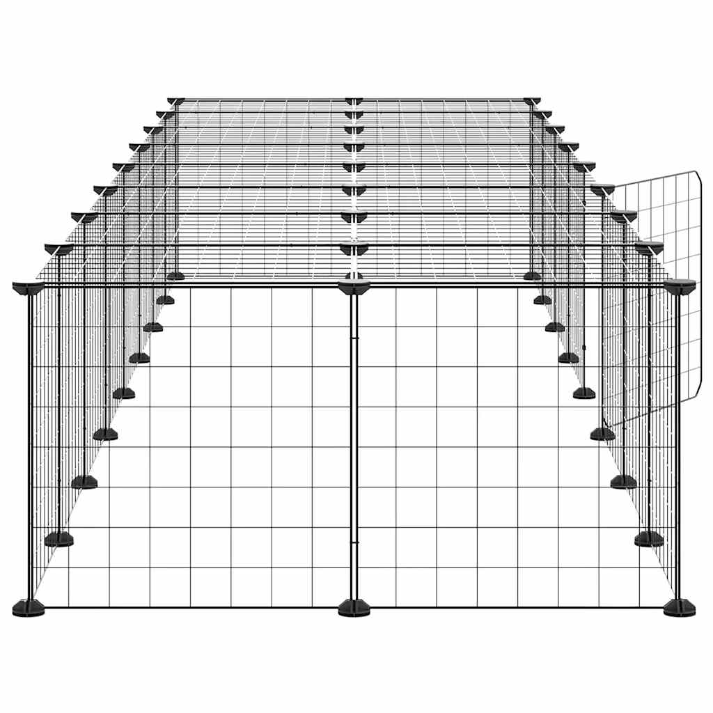 Pet Cage | Black | Powder-coated steel | 36-panel | Foldable | Pet Cage