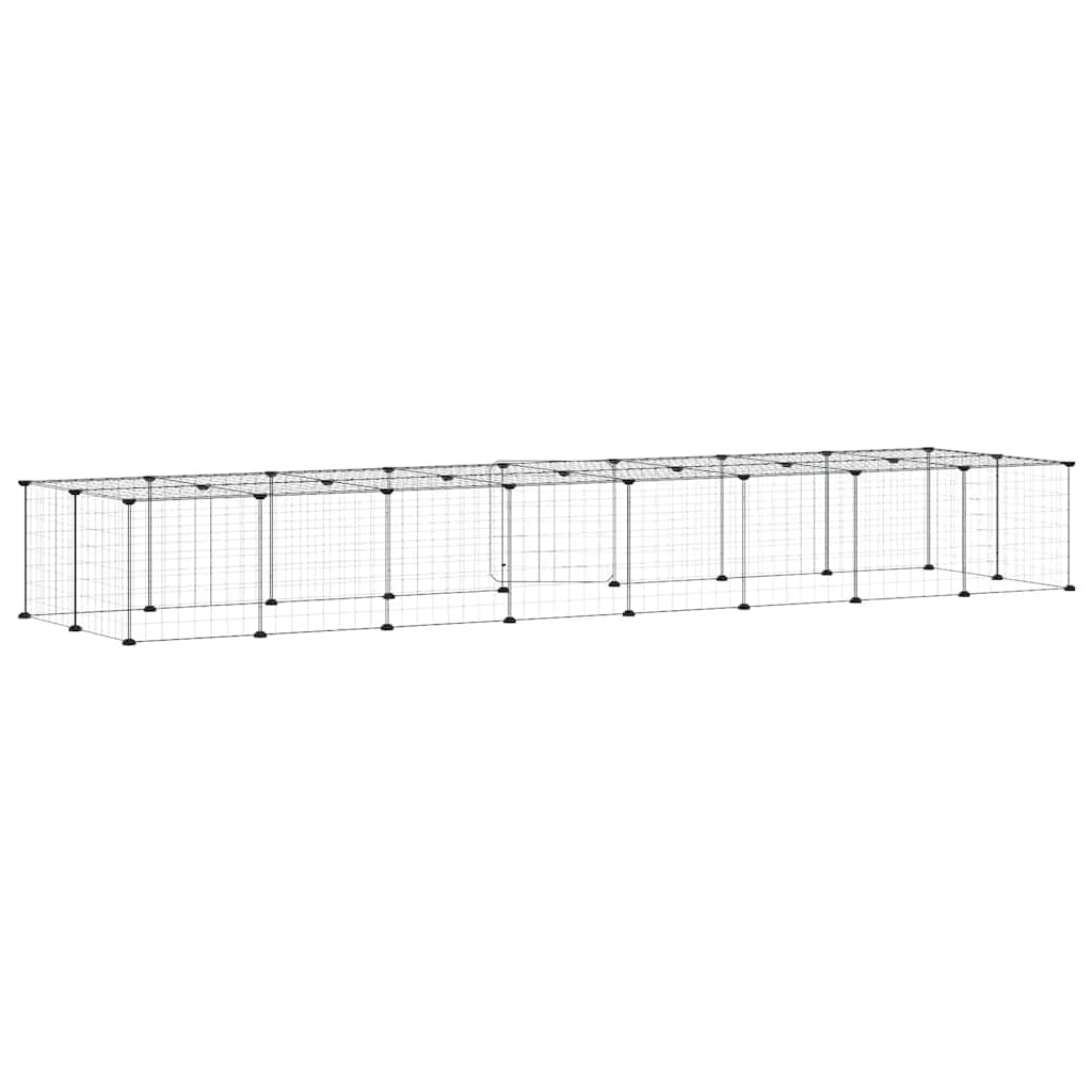 Pet Cage | Black | Powder-coated steel | 36-panel | Foldable | Pet Cage
