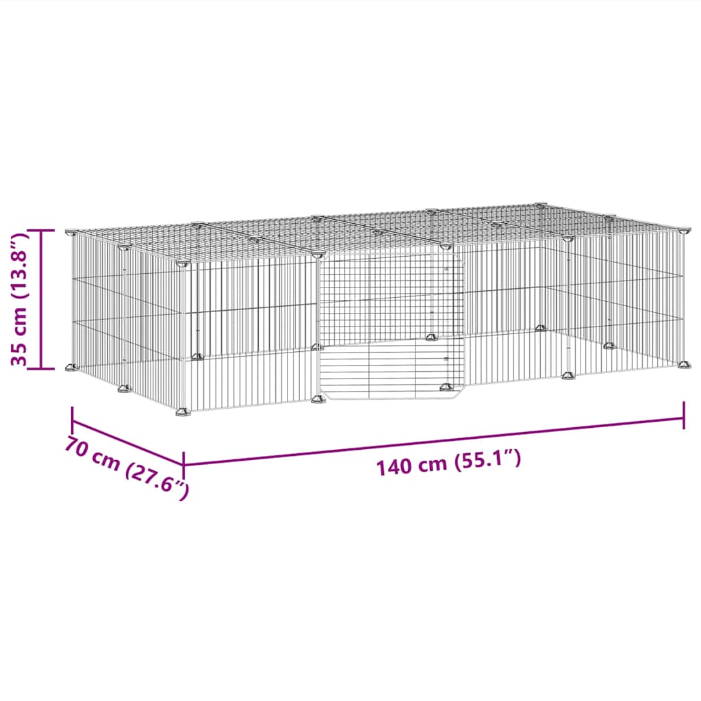 Pet Cage | Black | Powder-coated steel | Good for Small to Medium Pets