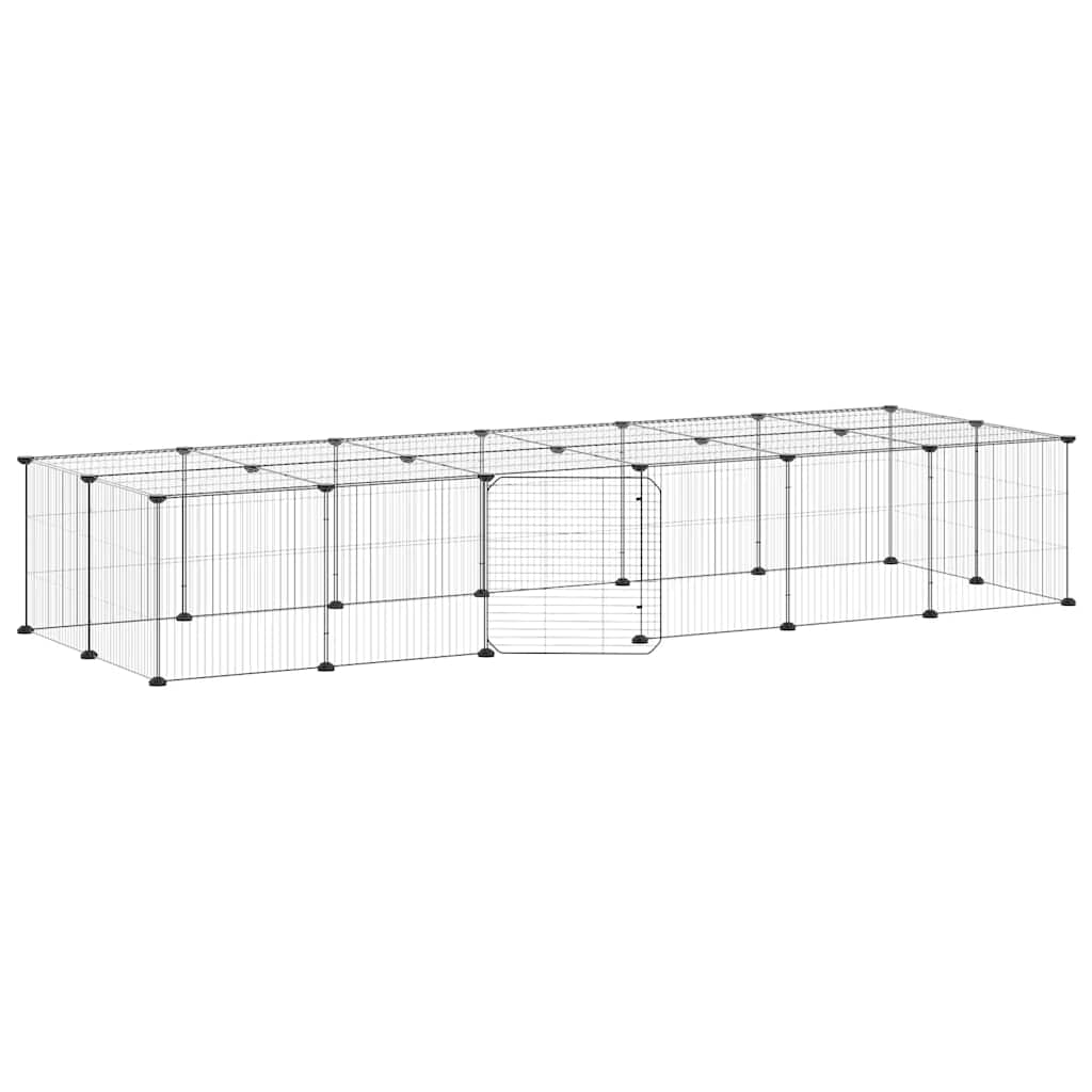 Pet Cage | Black | Powder-Coated Steel | Medium | Expandable | Pet Cage