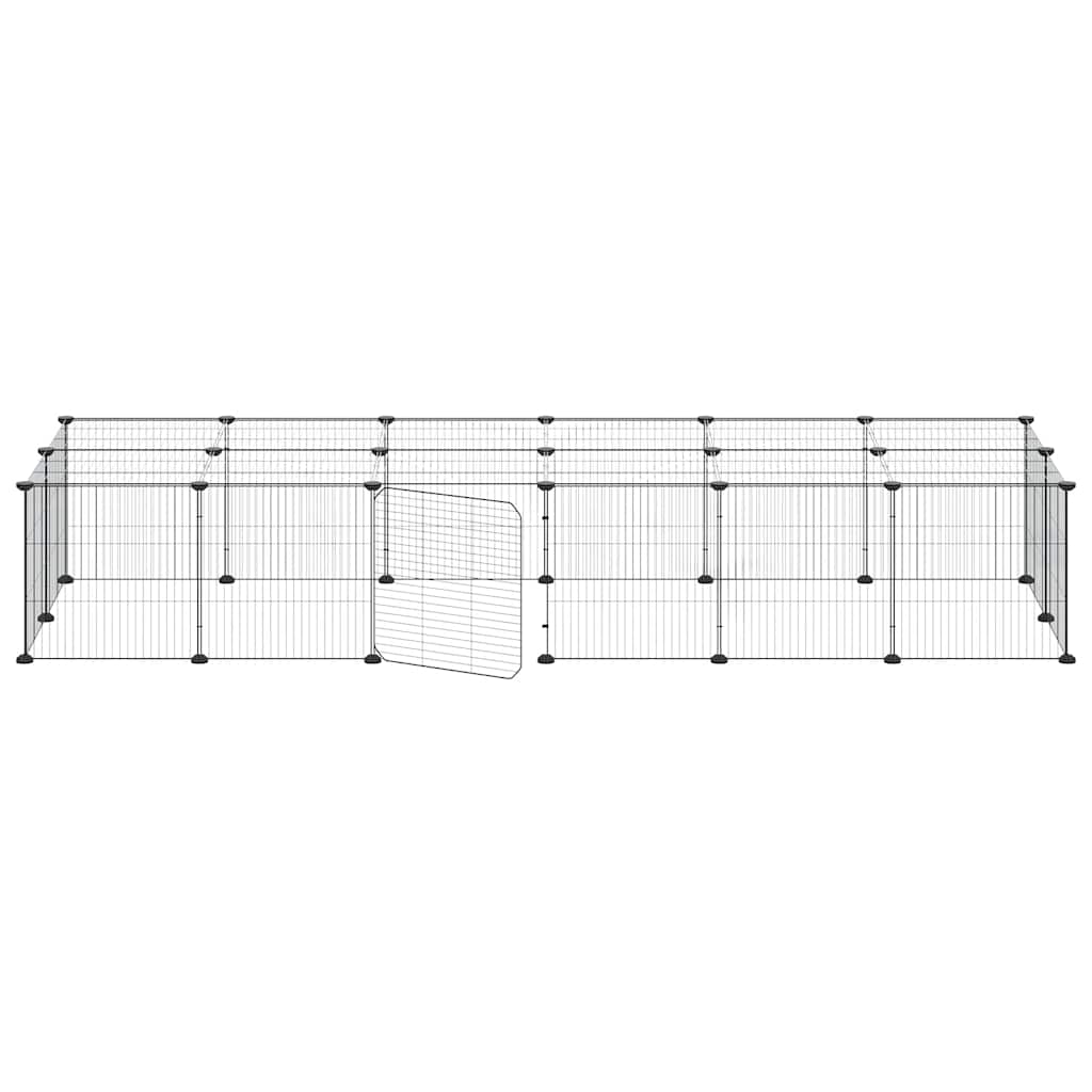 Pet Cage | Black | Powder-Coated Steel | Medium | Expandable | Pet Cage