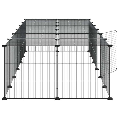 Pet Cage | Black | Powder-Coated Steel | Medium | Expandable | Pet Cage