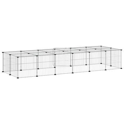 Pet Cage | Black | Powder-Coated Steel | Medium | Expandable | Pet Cage