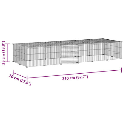 Pet Cage | Black | Powder-Coated Steel | Medium | Expandable | Pet Cage