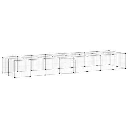 Pet Cage | Black | Powder-Coated Steel | Large | Adjustable Armrests