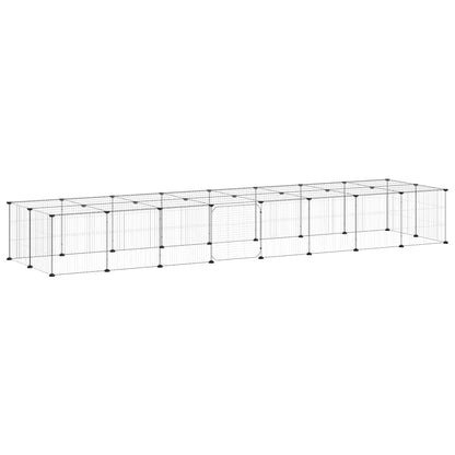 Pet Cage | Black | Powder-Coated Steel | Large | Adjustable Armrests