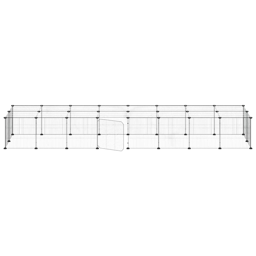 Pet Cage | Black | Powder-Coated Steel | Large | Adjustable Armrests