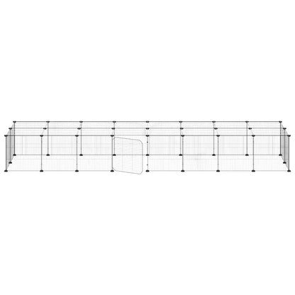 Pet Cage | Black | Powder-Coated Steel | Large | Adjustable Armrests