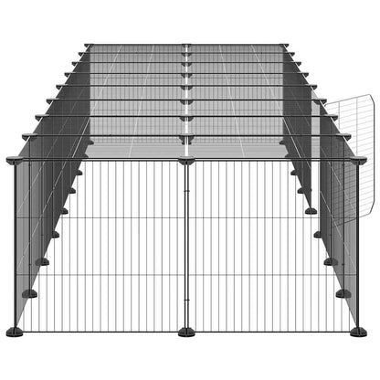 Pet Cage | Black | Powder-Coated Steel | Large | Adjustable Armrests
