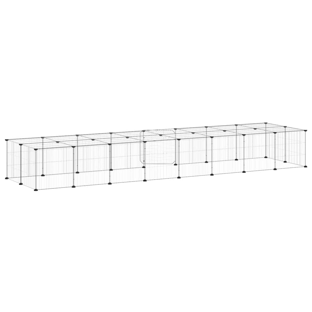 Pet Cage | Black | Powder-Coated Steel | Large | Adjustable Armrests