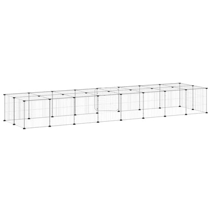 Pet Cage | Black | Powder-Coated Steel | Large | Adjustable Armrests