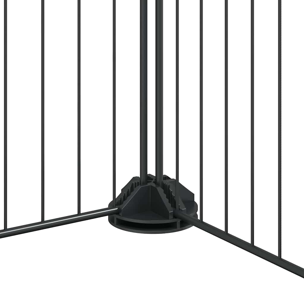 Pet Cage | Black | Powder-Coated Steel | Large | Adjustable Armrests
