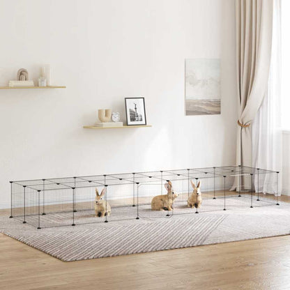 Pet Cage | Black | Powder-Coated Steel | Large | Adjustable Armrests