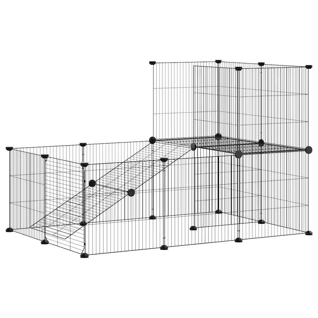 Pet Cage | Black | Powder-coated steel | Medium | Expandable | Cage