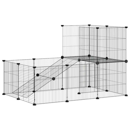 Pet Cage | Black | Powder-coated steel | Medium | Expandable | Cage