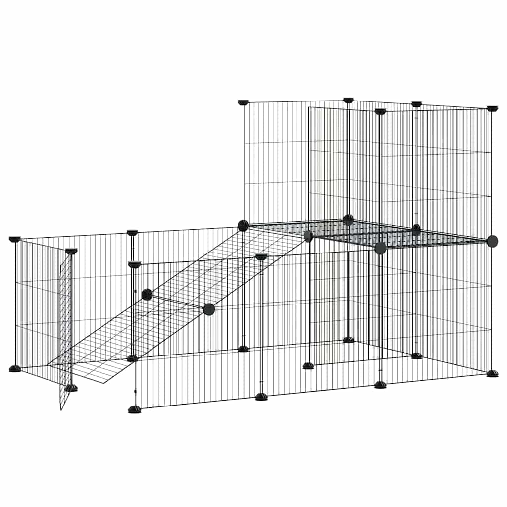 Pet Cage | Black | Powder-coated steel | Medium | Expandable | Cage