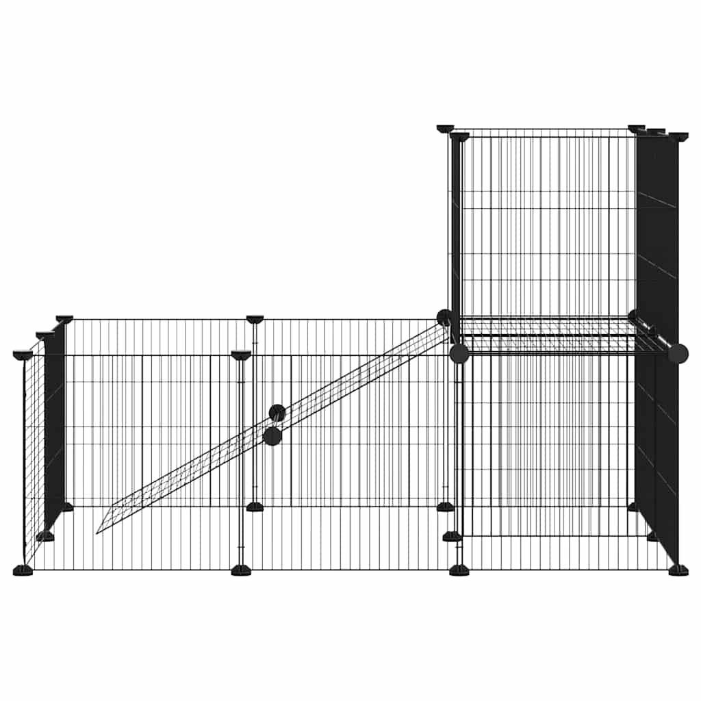 Pet Cage | Black | Powder-coated steel | Medium | Expandable | Cage