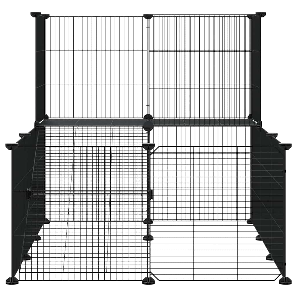 Pet Cage | Black | Powder-coated steel | Medium | Expandable | Cage