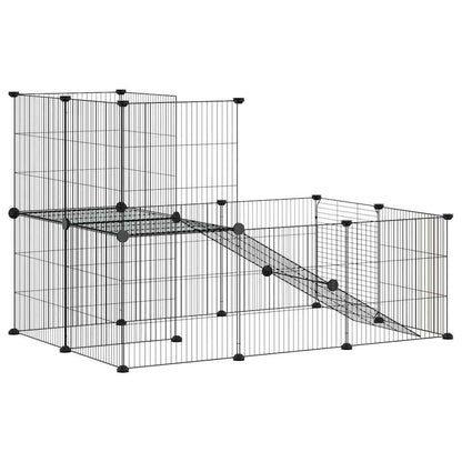 Pet Cage | Black | Powder-coated steel | Medium | Expandable | Cage