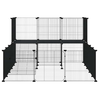 Pet Cage | Black | Powder-coated steel | Large | Collapsible | Pet Cage