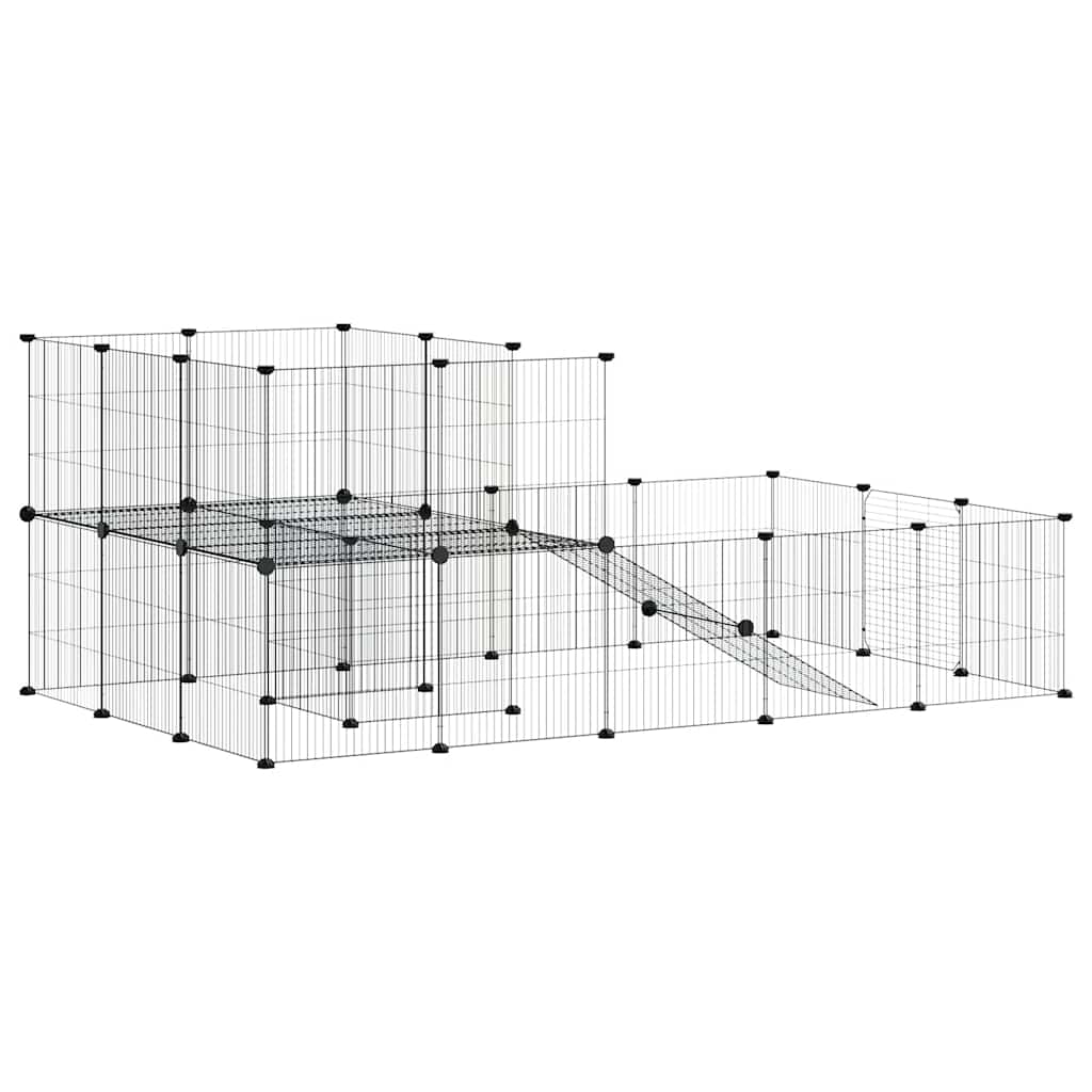 Pet Cage | Black | Powder-coated steel | Large | Collapsible | Pet Cage