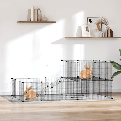Pet Cage | Black | Powder-coated steel | Large | Collapsible | Pet Cage