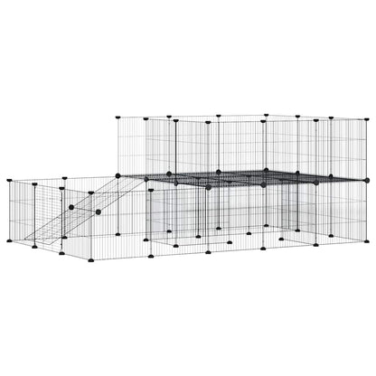 Pet Cage | Black | Powder-coated steel | Adjustable up to 35x35 cm panels
