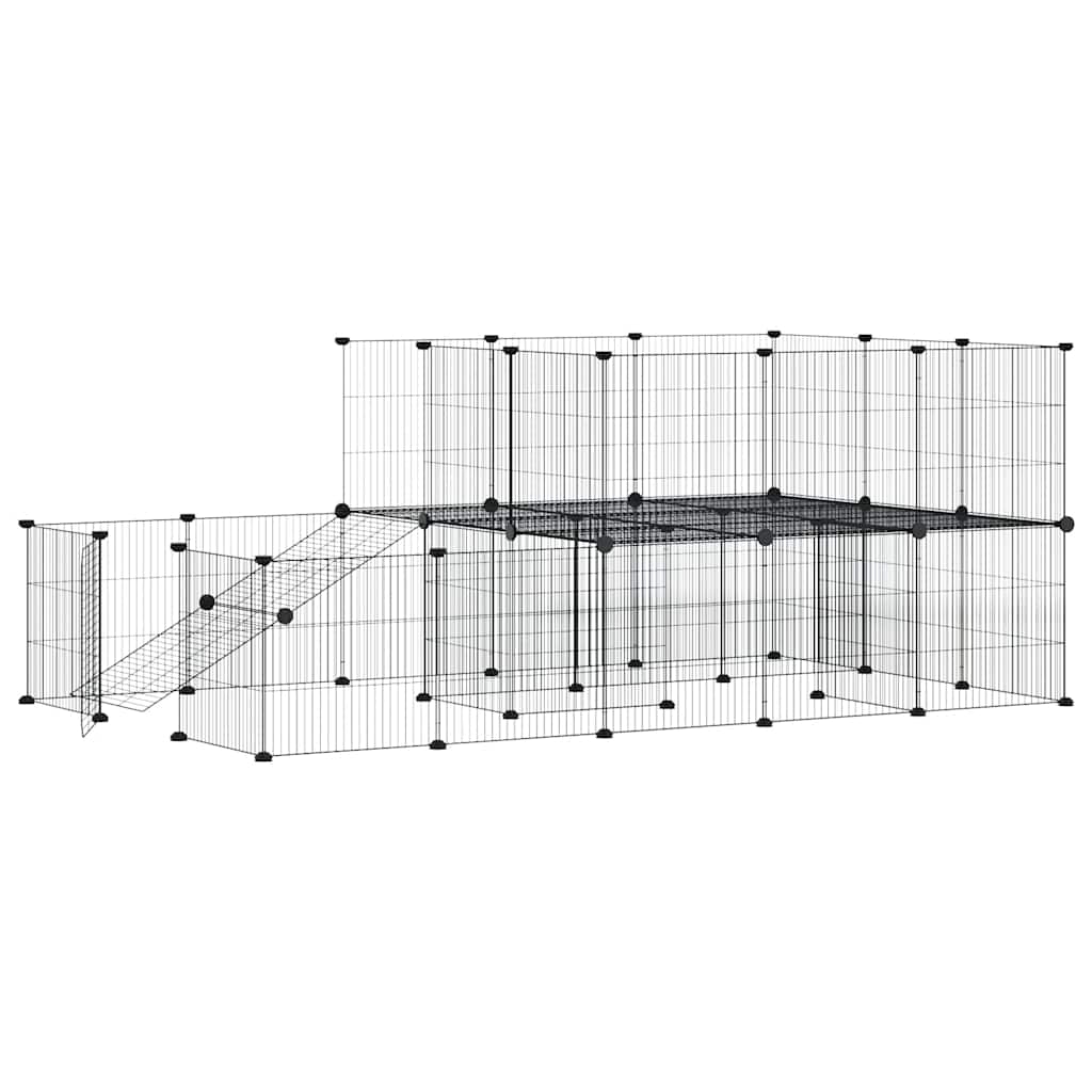 Pet Cage | Black | Powder-coated steel | Adjustable up to 35x35 cm panels