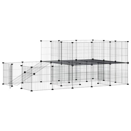 Pet Cage | Black | Powder-coated steel | Adjustable up to 35x35 cm panels