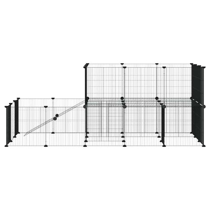 Pet Cage | Black | Powder-coated steel | Adjustable up to 35x35 cm panels