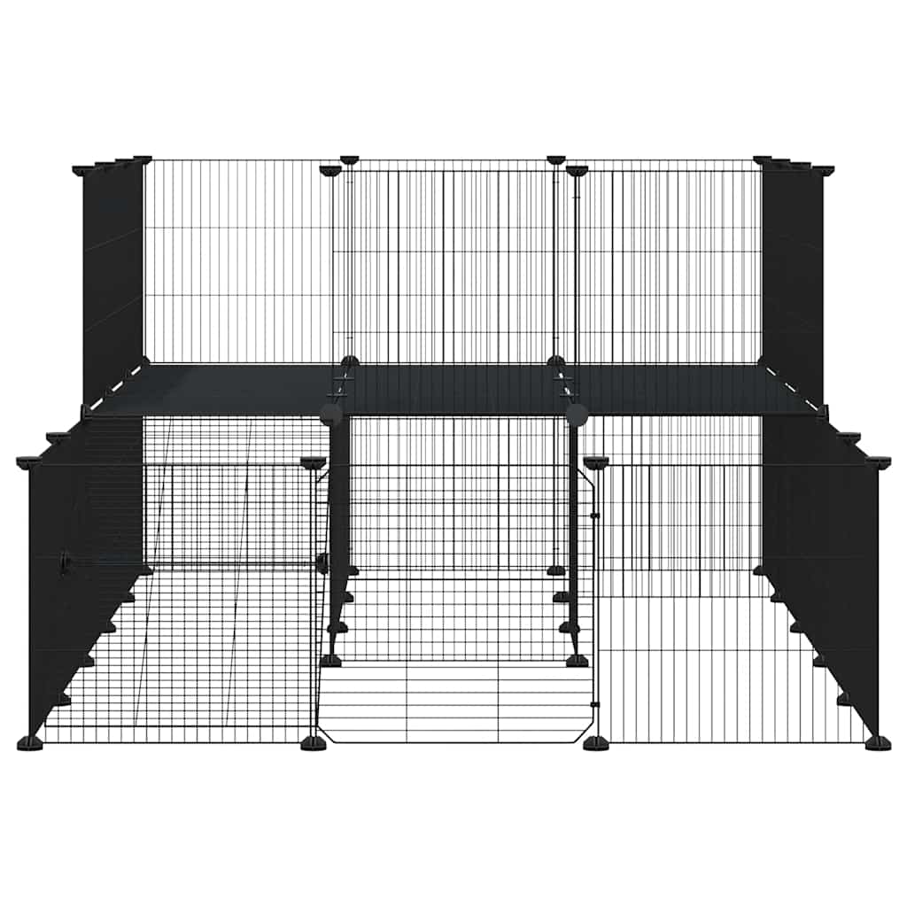 Pet Cage | Black | Powder-coated steel | Adjustable up to 35x35 cm panels
