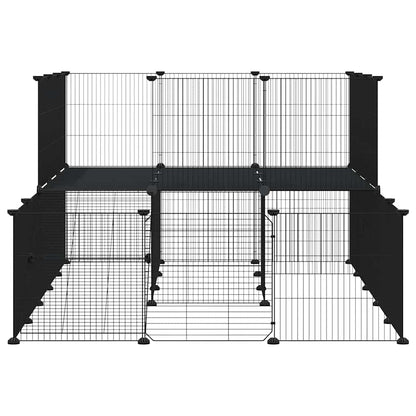 Pet Cage | Black | Powder-coated steel | Adjustable up to 35x35 cm panels