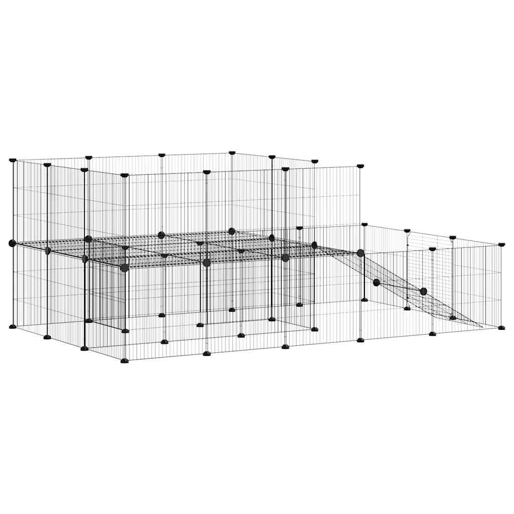 Pet Cage | Black | Powder-coated steel | Adjustable up to 35x35 cm panels