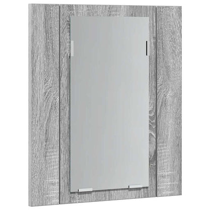 LED Bathroom Mirror Cabinet Grey Sonoma 40x12x45 cm Engineered Wood