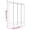 4-Panel Room Divider Black 160x200 cm Fabric