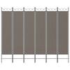 6-Panel Room Divider Anthracite 240x200 cm Fabric