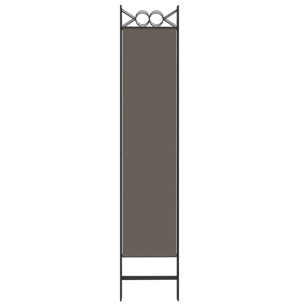 3-Panel Room Divider Anthracite 120x220 cm Fabric