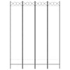 4-Panel Room Divider White 63"x86.6" Fabric