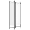 4-Panel Room Divider White 63"x86.6" Fabric
