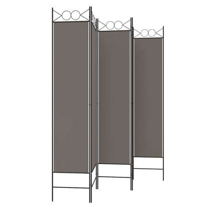 5-Panel Room Divider Anthracite 200x220 cm Fabric