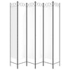 6-Panel Room Divider White 240x220 cm Fabric