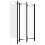 6-Panel Room Divider White 240x220 cm Fabric