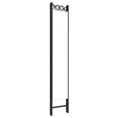 6-Panel Room Divider White 94.5"x86.6" Fabric