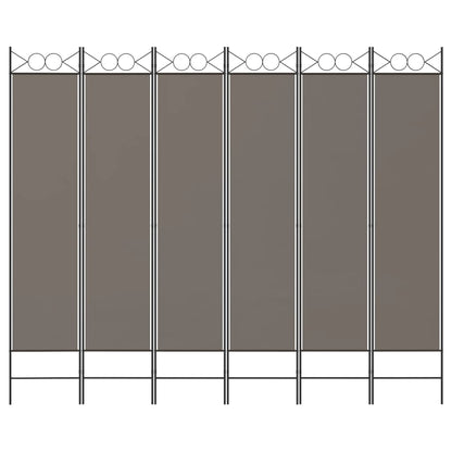 6-Panel Room Divider Anthracite 240x220 cm Fabric