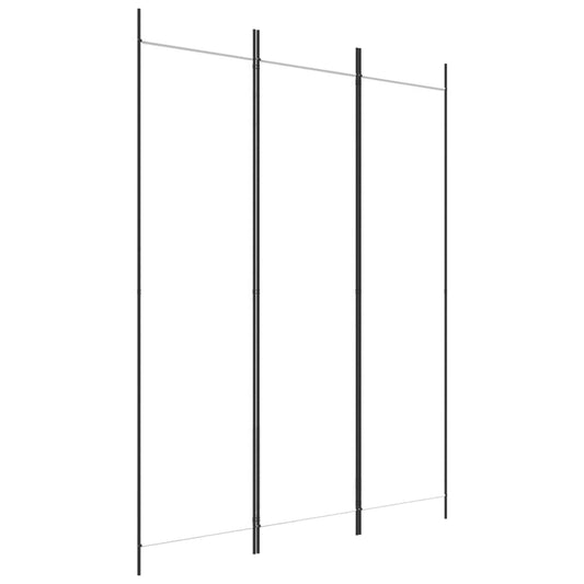 3-Panel Room Divider White 150x200 cm Fabric
