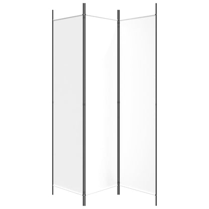 3-Panel Room Divider White 150x200 cm Fabric