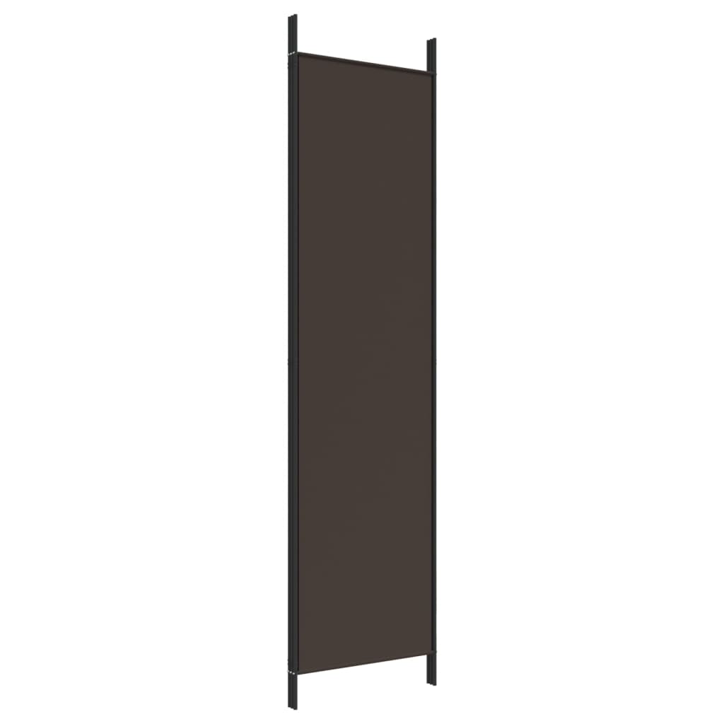 3-Panel Room Divider Brown 150x200 cm Fabric