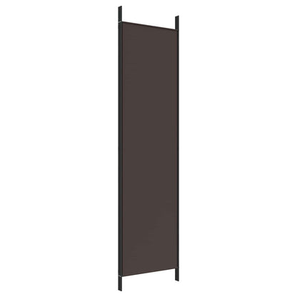 3-Panel Room Divider Brown 150x200 cm Fabric